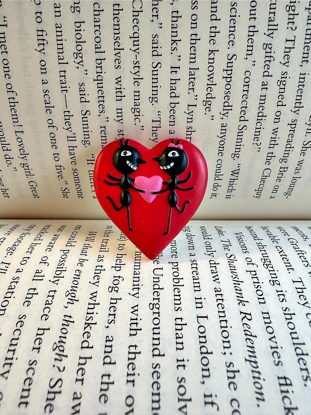 Hallmark Cards, Inc. Ladybug Heart Brooch in Red & Black Like New